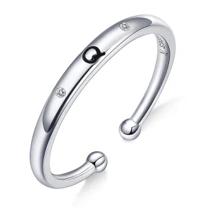 (image for) Pandora Style Letter-Q Open Ring - SCR544-Q
