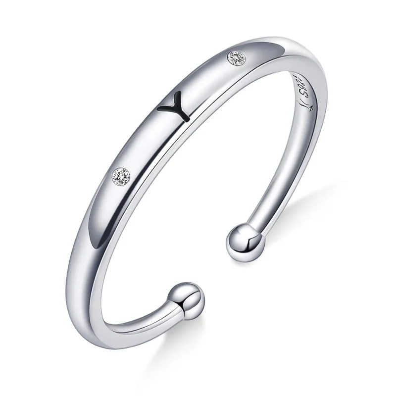 (image for) Pandora Style Letter-Y Open Ring - SCR544-Y