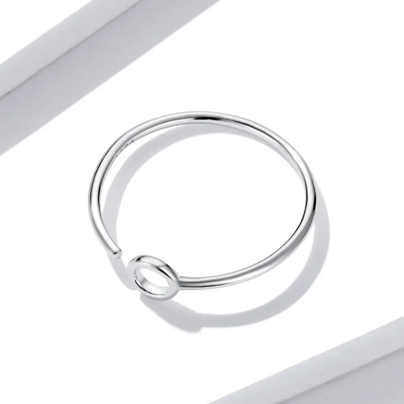 (image for) Pandora Style Little Circle Open Ring - BSR204 - View 2