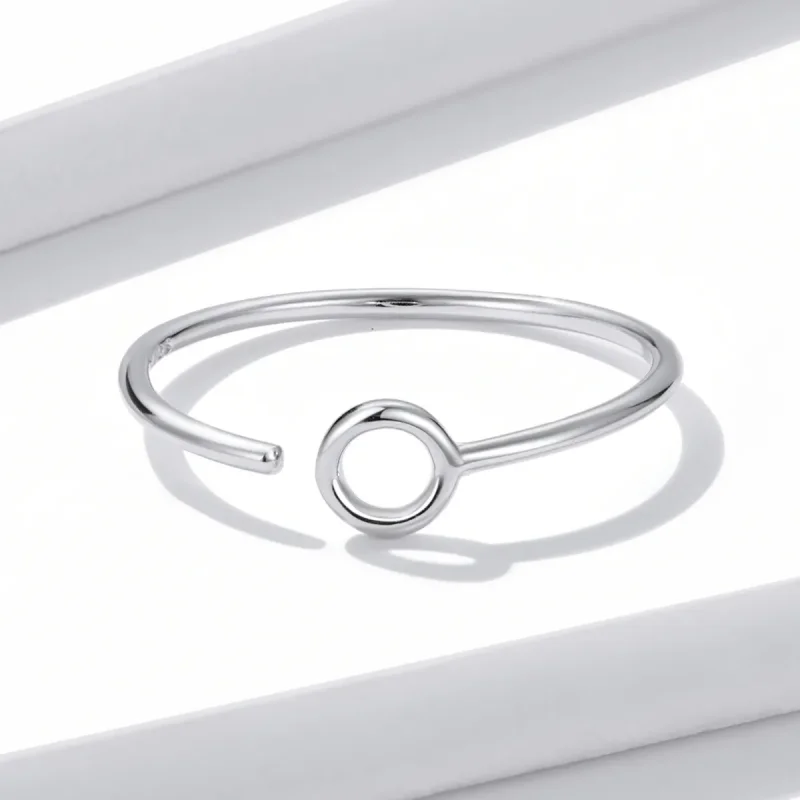 (image for) Pandora Style Little Circle Open Ring - BSR204 - View 3