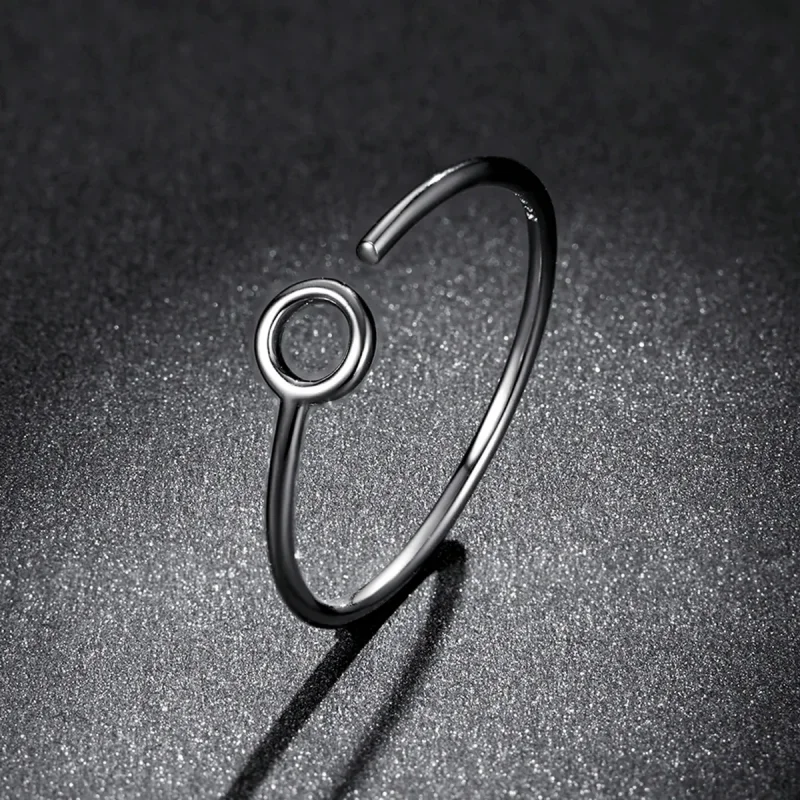 (image for) Pandora Style Little Circle Open Ring - BSR204 - View 5