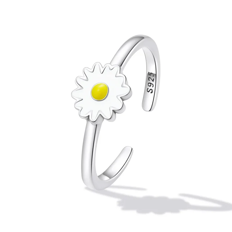 (image for) Pandora Style Little Daisy Open Ring - SCR811 - View 2
