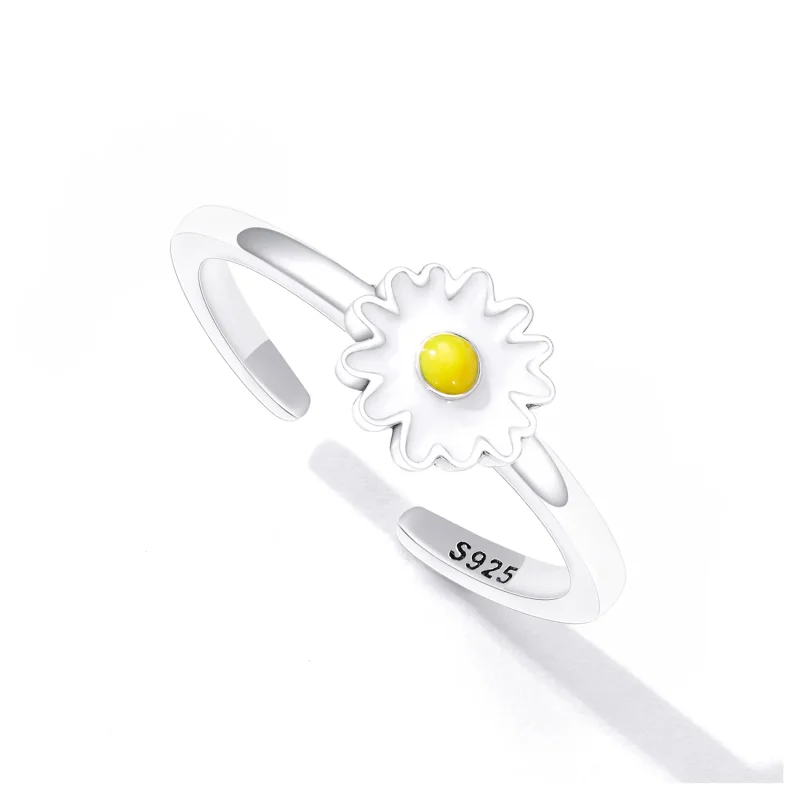 (image for) Pandora Style Little Daisy Open Ring - SCR811 - View 3