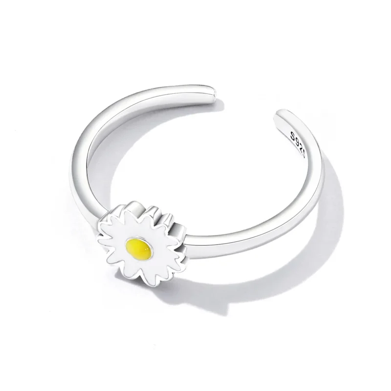 (image for) Pandora Style Little Daisy Open Ring - SCR811 - View 5