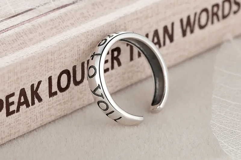 (image for) Pandora Style Love Couples Open Ring - VSR014 - View 9