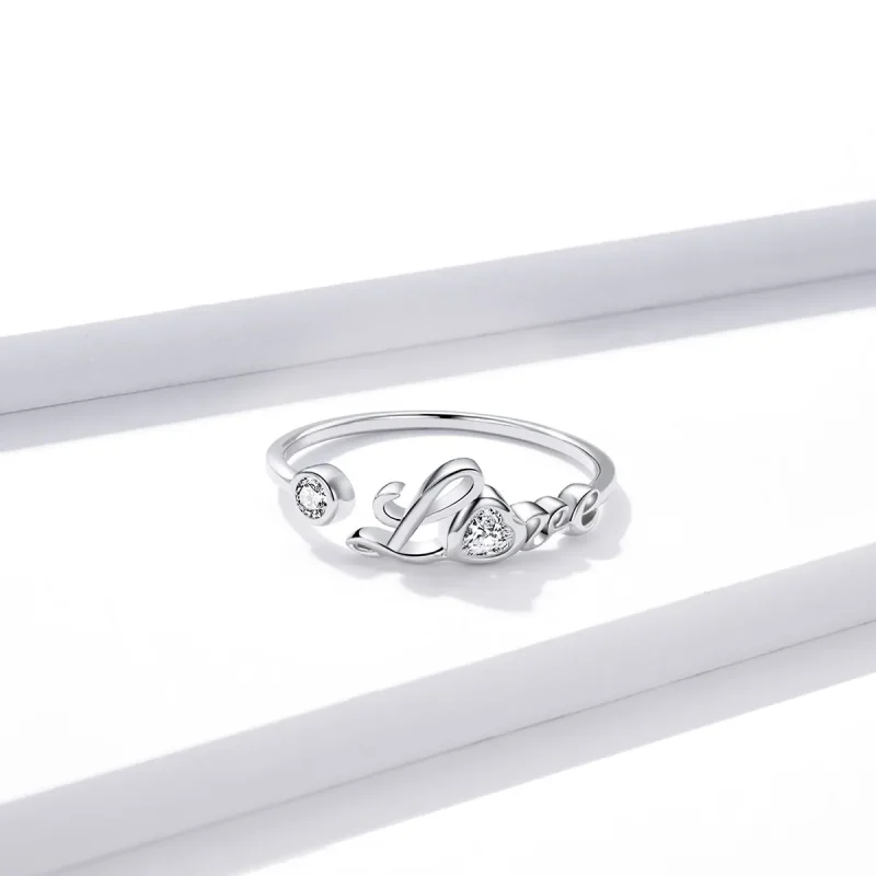 (image for) Pandora Style Love Open Ring - BSR146 - View 2