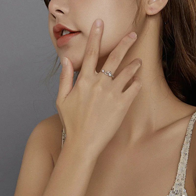 (image for) Pandora Style Love Open Ring - BSR146 - View 6