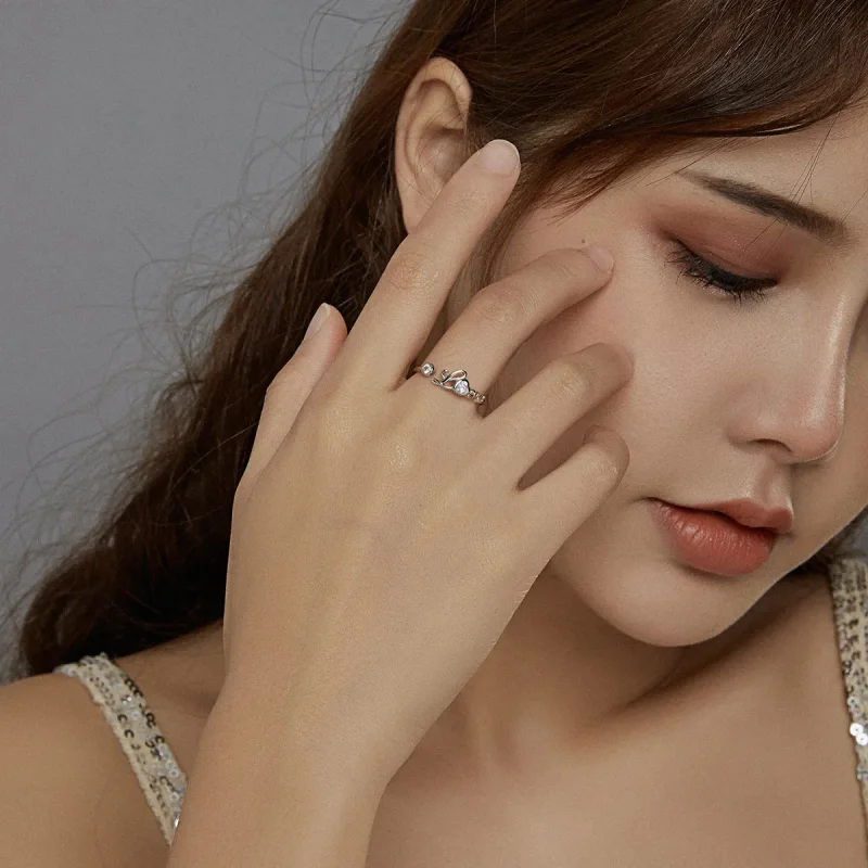 (image for) Pandora Style Love Open Ring - BSR146 - View 8