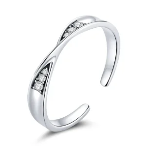 (image for) Pandora Style Mobius Ring Pair Ring - Female Open Ring - SCR750