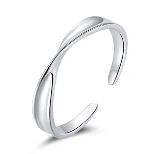 (image for) Pandora Style Mobius Ring Pair Ring - Male Open Ring - SCR751