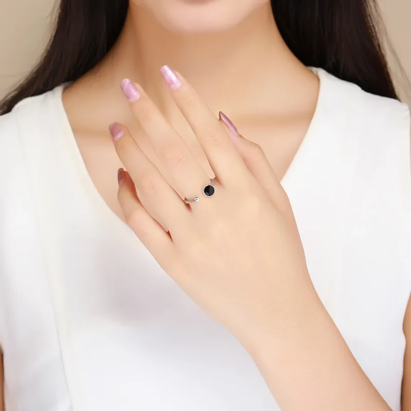 (image for) Pandora Style Modern Geometry Open Ring - VSR157 - View 5