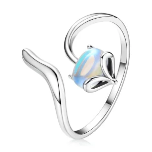 (image for) Pandora Style Moonstone Fox Open Ring - SCR756