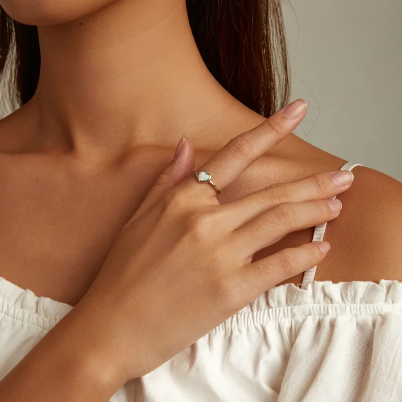 (image for) Pandora Style Opal Love Open Ring - BSR234 - View 8