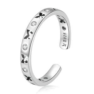 (image for) Pandora Style Openwork Butterfly Open Ring - SCR764