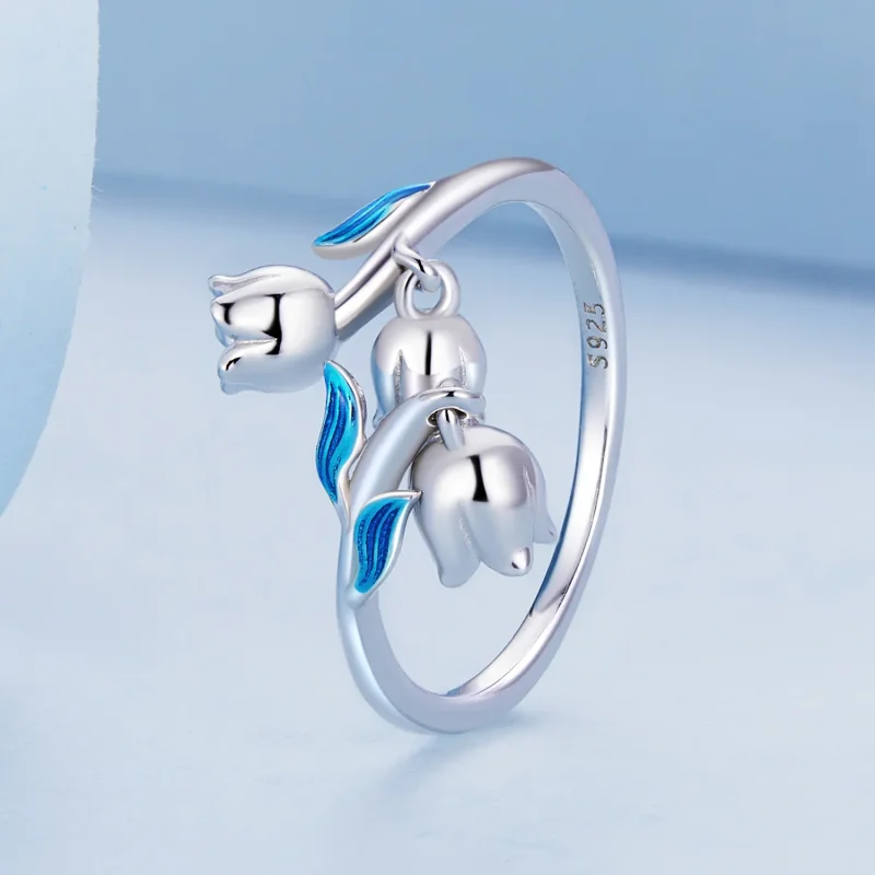 (image for) Pandora Style Orchid Open Ring - BSR287 - View 2