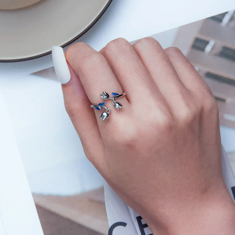 (image for) Pandora Style Orchid Open Ring - BSR287 - View 5
