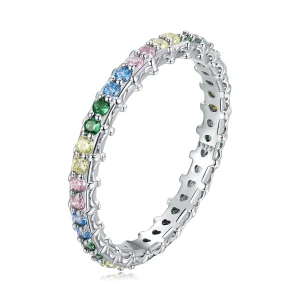 (image for) Pandora Style Pattern Color Zirconium Ring - BSR277-CF