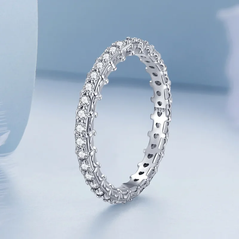 (image for) Pandora Style Pattern Color Zirconium Ring - BSR277 - View 2