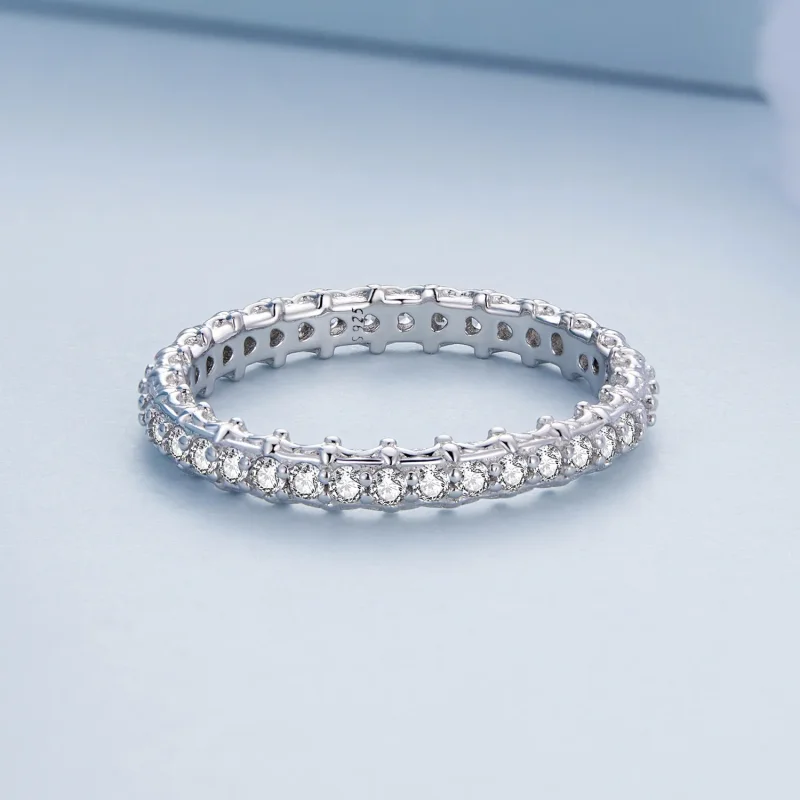 (image for) Pandora Style Pattern Color Zirconium Ring - BSR277 - View 3