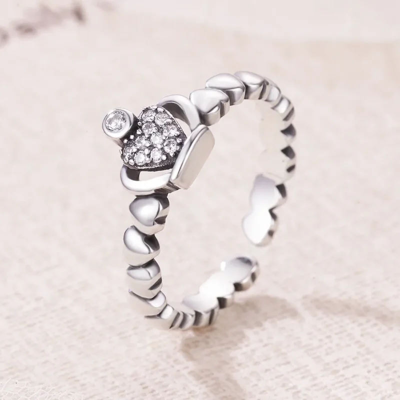 (image for) Pandora Style Queen Laurel Wreath Open Ring - VSR142 - View 3