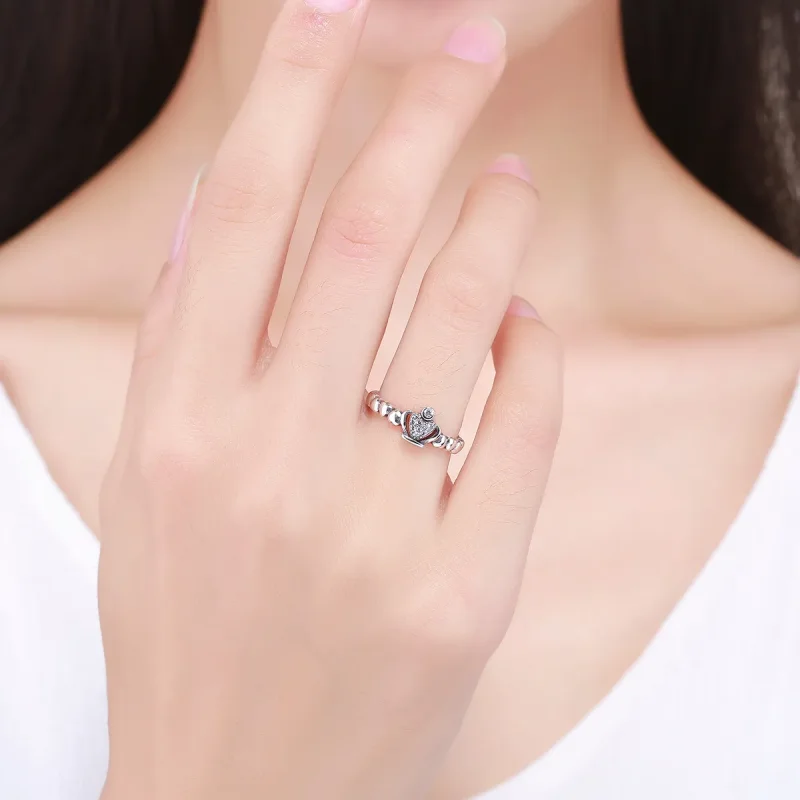 (image for) Pandora Style Queen Laurel Wreath Open Ring - VSR142 - View 6