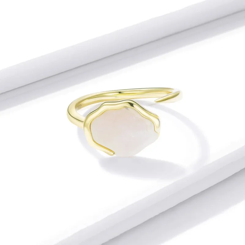 (image for) Pandora Style Rainbow Mother of Pearl Open Ring - BSR174 - View 4