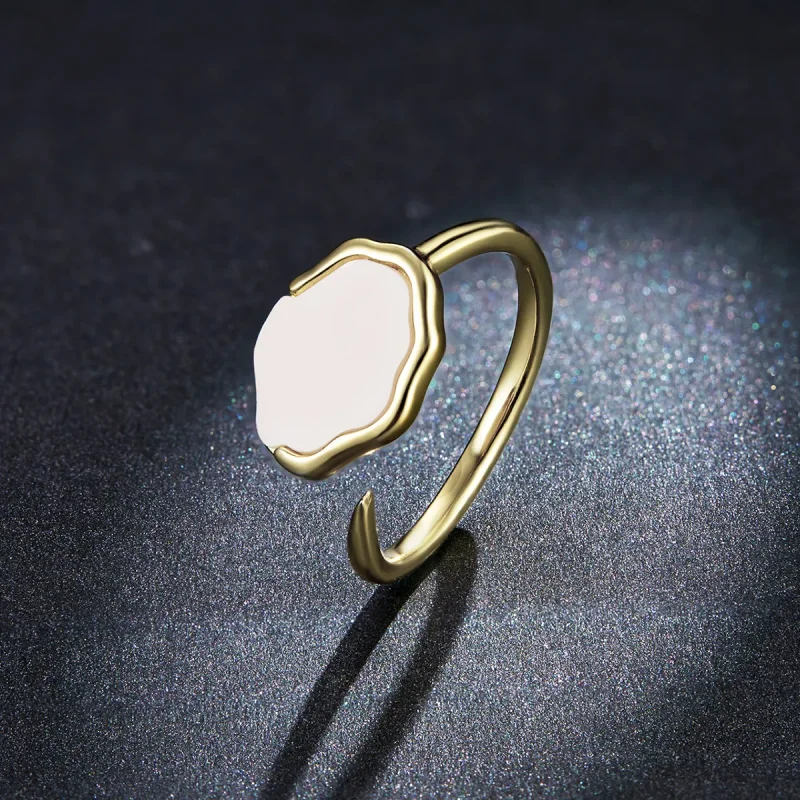(image for) Pandora Style Rainbow Mother of Pearl Open Ring - BSR174 - View 5
