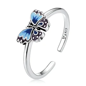 (image for) Pandora Style Retro Butterfly Open Ring - SCR802
