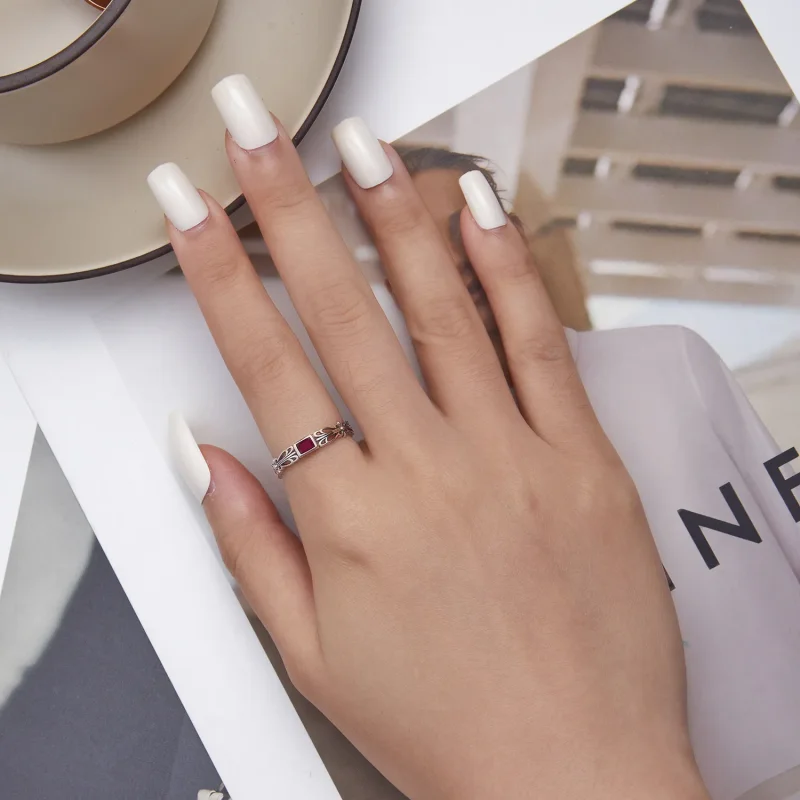 (image for) Pandora Style Retro Pattern Open Ring - SCR880 - View 5