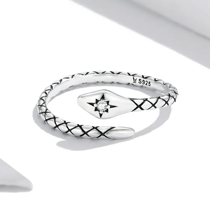 (image for) Pandora Style Retro Spirit Snake Open Ring - SCR798 - View 3