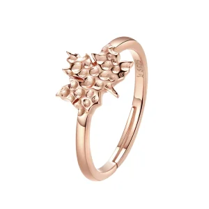 (image for) Pandora Style Rose Gold Maple Leaves Ring - SCR481
