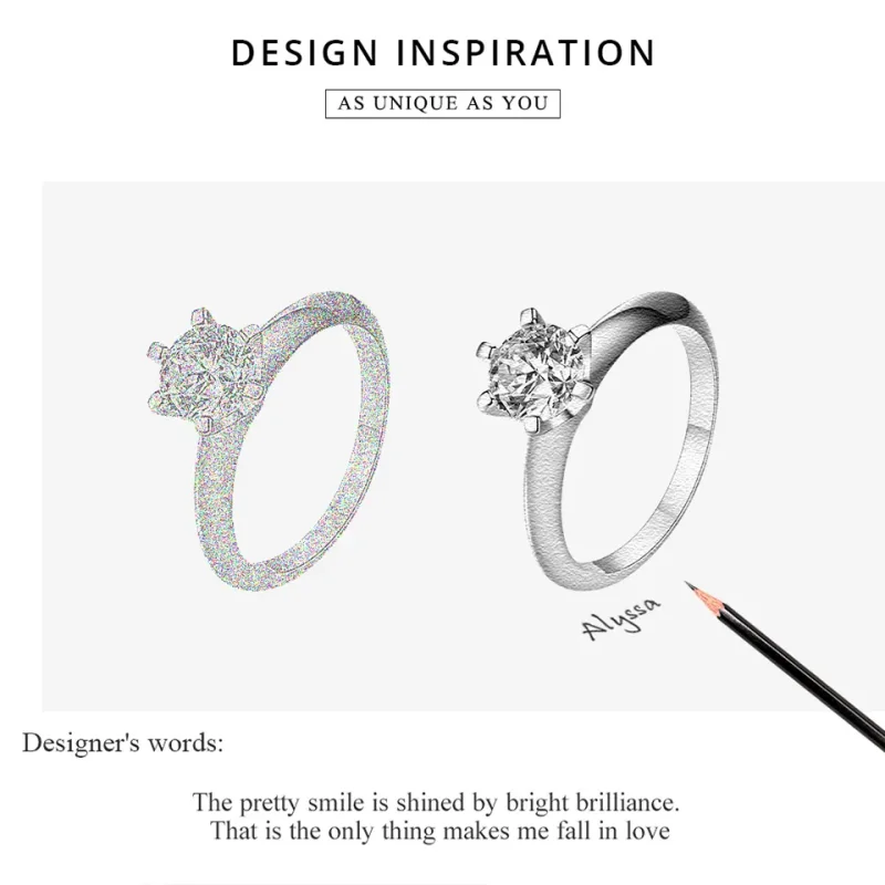 (image for) Pandora Style Rose Gold Only You Ring - SCR525 - View 5