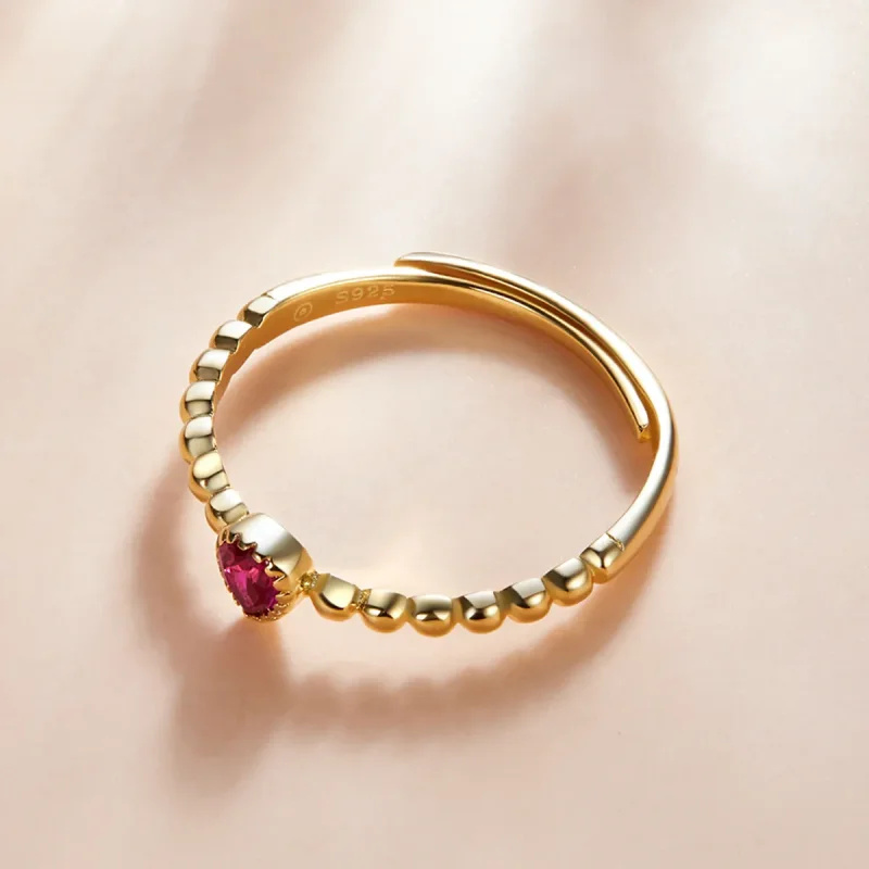 (image for) Pandora Style Rose Water Drop Ring - SCR745 - View 3