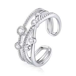 (image for) Pandora Style Shine Star Open Ring - BSR162