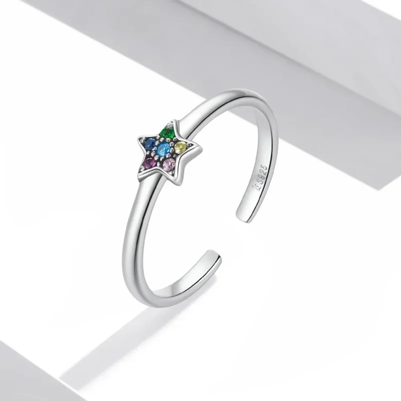 (image for) Pandora Style Shine Star Open Ring - SCR777 - View 2