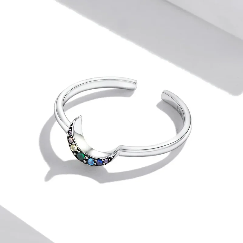(image for) Pandora Style Shine The Moon Open Ring - SCR778 - View 4