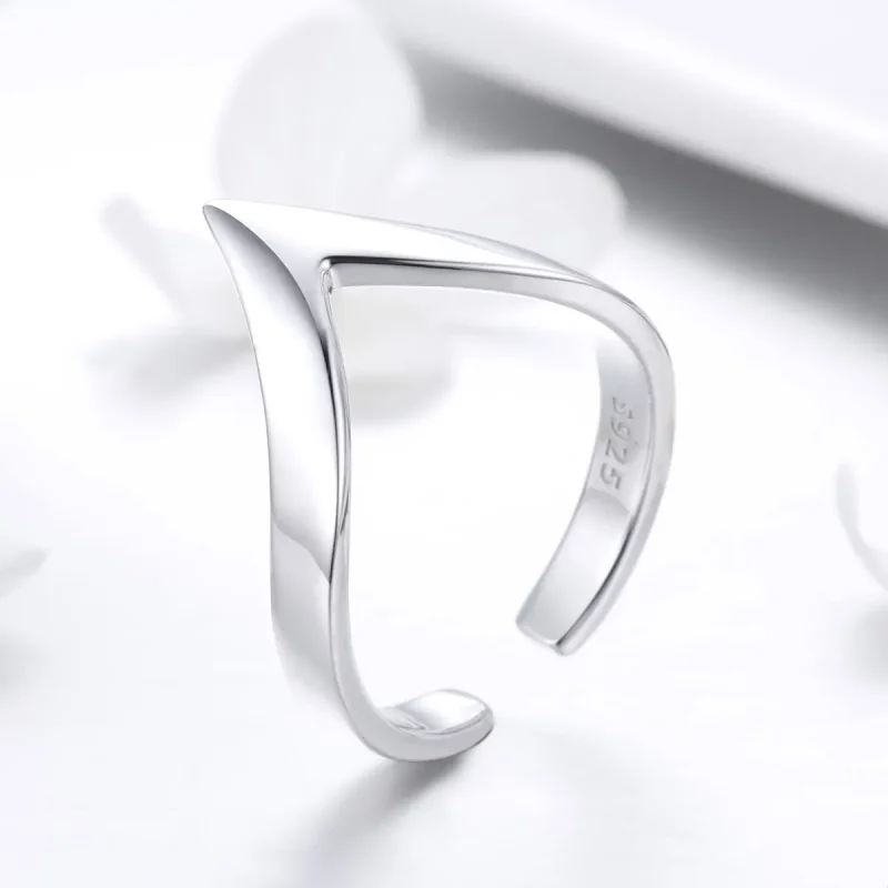 (image for) Pandora Style Silver Wishbone Ring - SCR470 - View 2