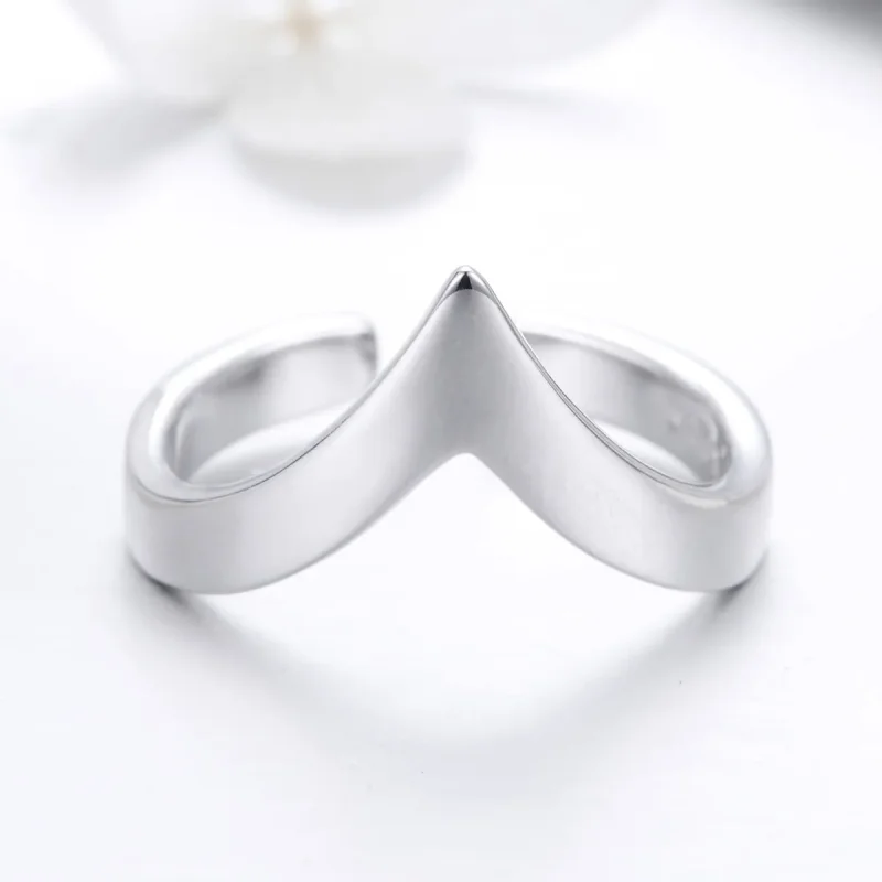 (image for) Pandora Style Silver Wishbone Ring - SCR470 - View 3