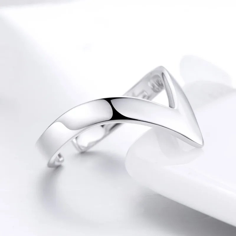 (image for) Pandora Style Silver Wishbone Ring - SCR470 - View 4