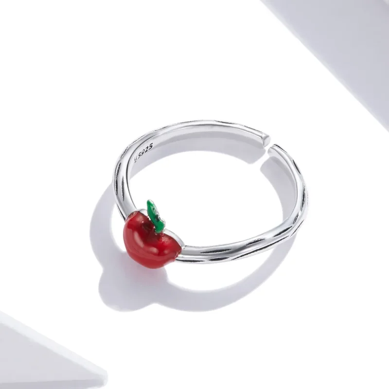(image for) Pandora Style Silver Apple Open Ring - SCR708 - View 4