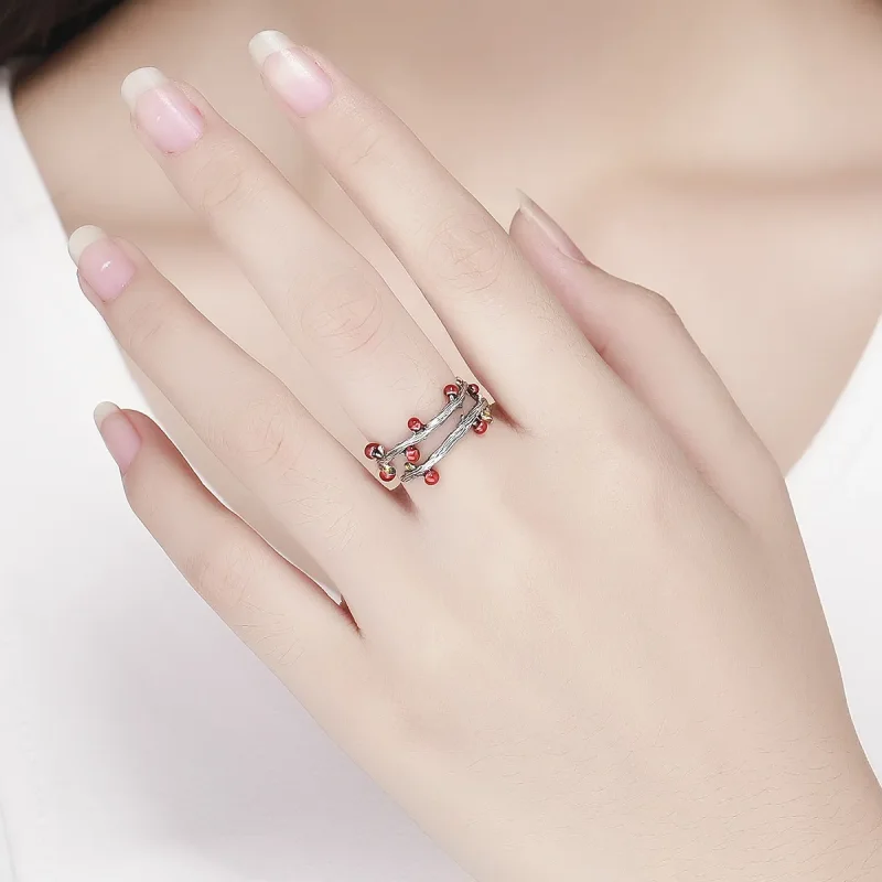 (image for) Pandora Style Silver Autumn Colors Ring - SCR442 - View 5