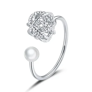 (image for) Pandora Style Silver Ball of Yarn Open Ring - SCR690
