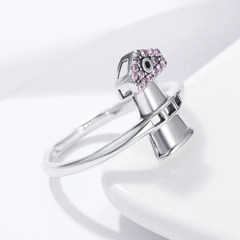 (image for) Pandora Style Silver Beacon Lighthouse Ring - SCR210 - View 6