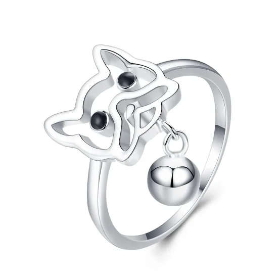 (image for) Pandora Style Silver Bulldog Ring - SCR434