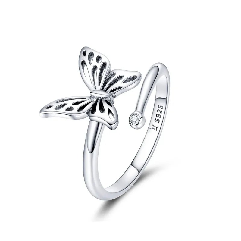 (image for) Pandora Style Silver Butterfly Dream Ring - SCR448