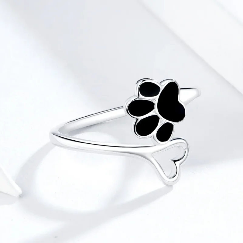 (image for) Pandora Style Silver Cat Claws Open Ring - SCR584 - View 2