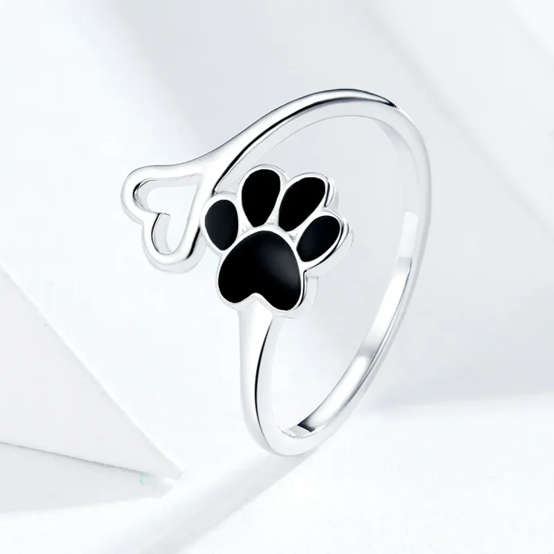 (image for) Pandora Style Silver Cat Claws Open Ring - SCR584 - View 3