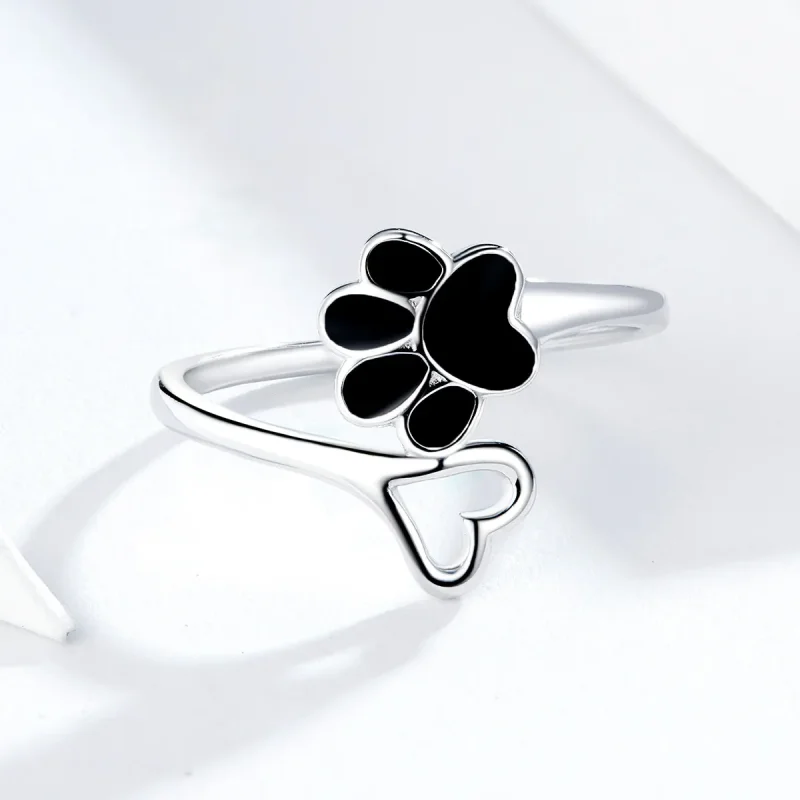 (image for) Pandora Style Silver Cat Claws Open Ring - SCR584 - View 4