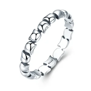 (image for) Pandora Style Silver Cat Love Ring - SCR047