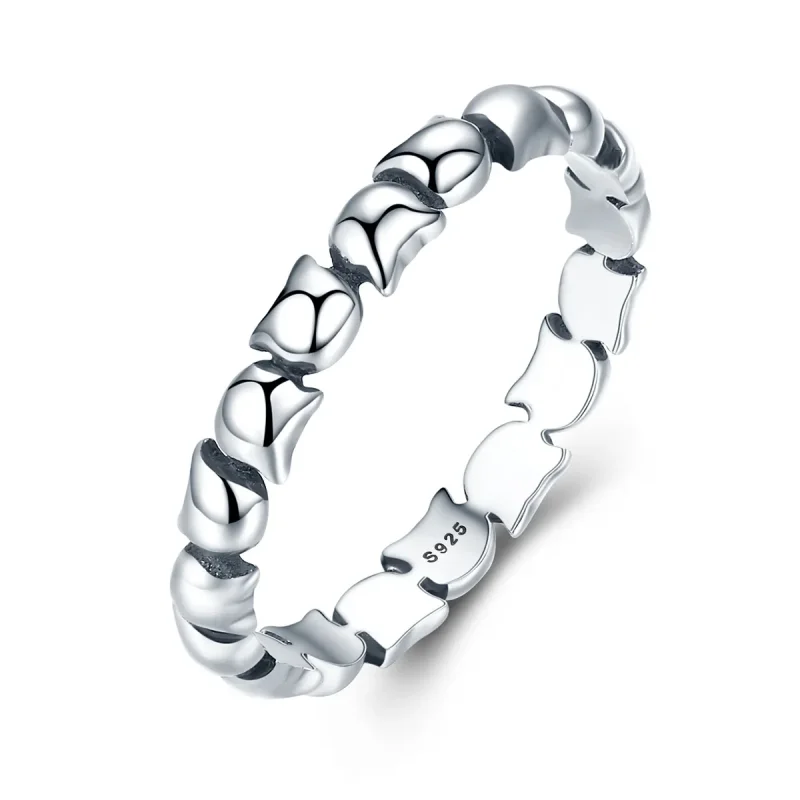 (image for) Pandora Style Silver Cat Love Ring - SCR047
